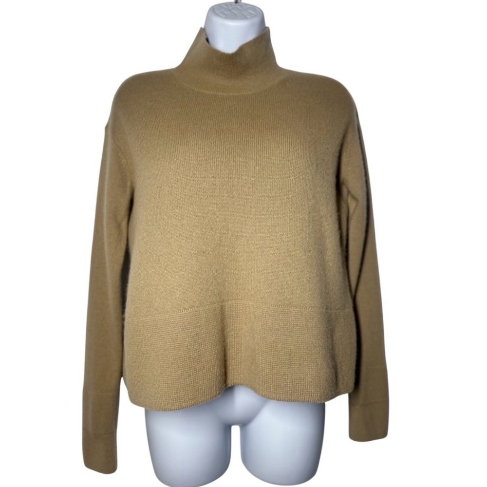 Everlane Women's Sz: XS Tan Cashmere Turtleneck Sweater with Blended Accents